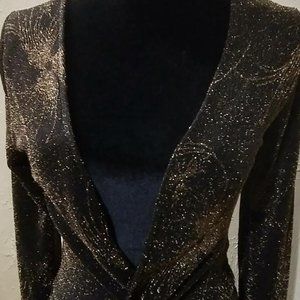 A Black & Gold puddle length  Monaco Size L